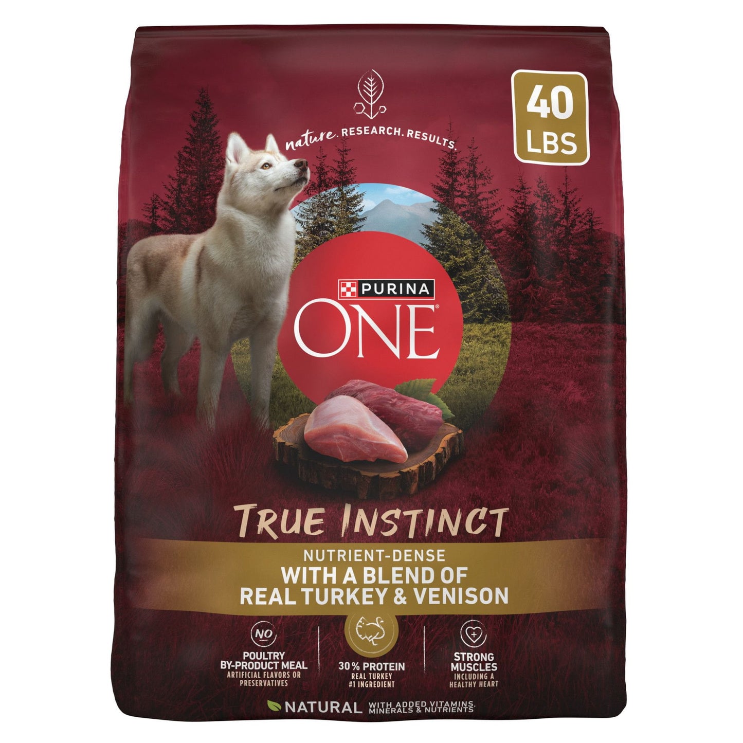 Purina ONE SmartBlend True Instinct Turkey Venison Adult Dry Dog Food 40 lbs
