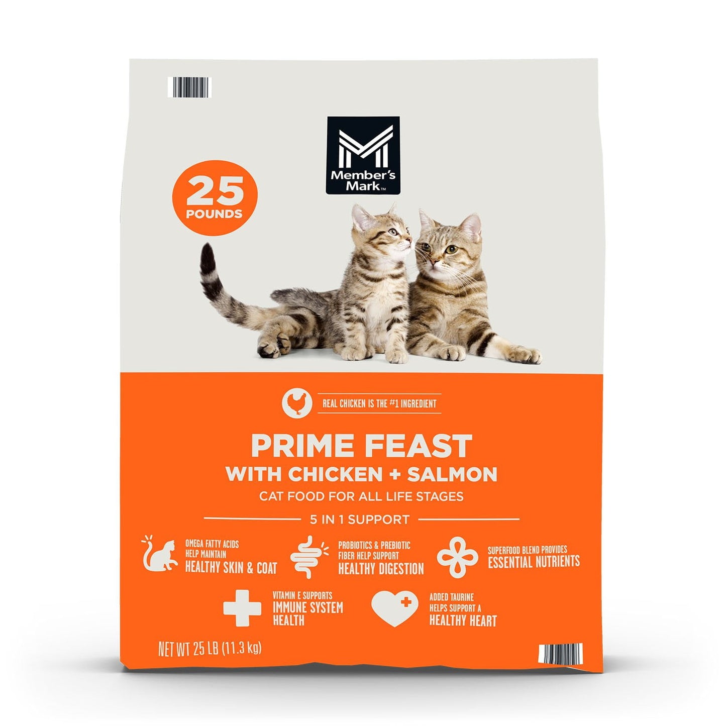 Member's Mark Prime Feast Chicken Salmon Dry Cat Food 25 lbs