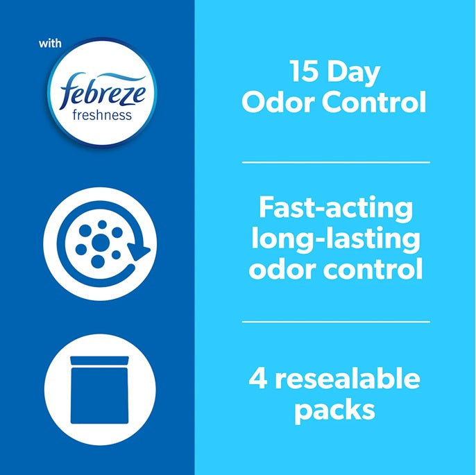 Fresh Step 44lbs 4pack Total Odor Control Clumping Individually Wrapped Value Pack Cat Litter