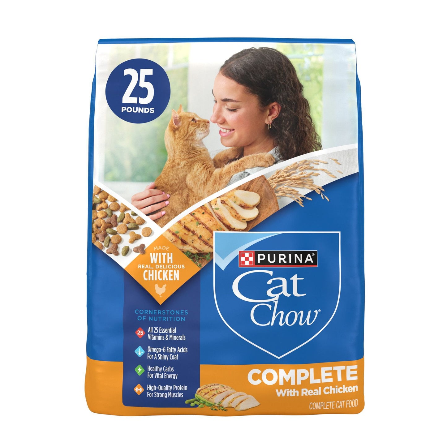 Purina Cat Chow Complete Chicken Flavored Dry Cat Food 25 lbs