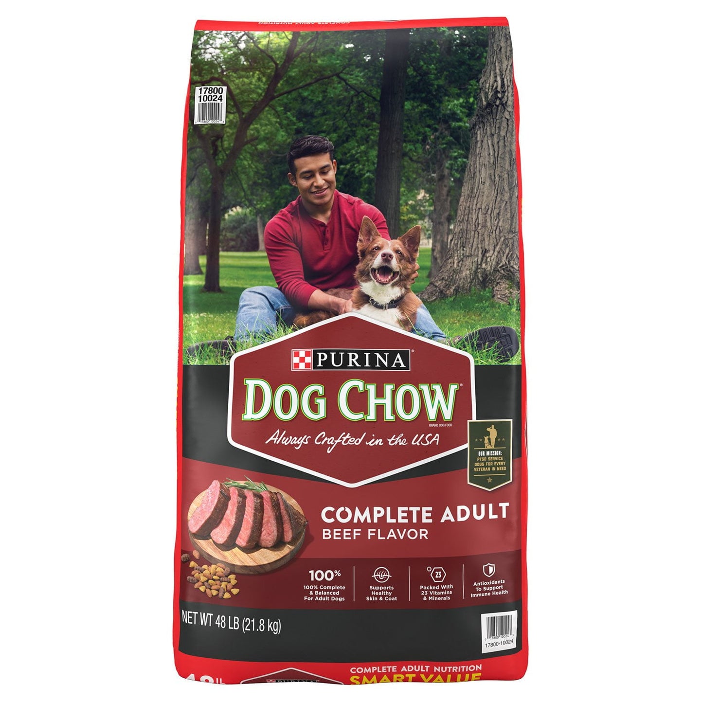 Purina Dog Chow Complete Beef Flavor Adult Dry Dog Food 48 lbs