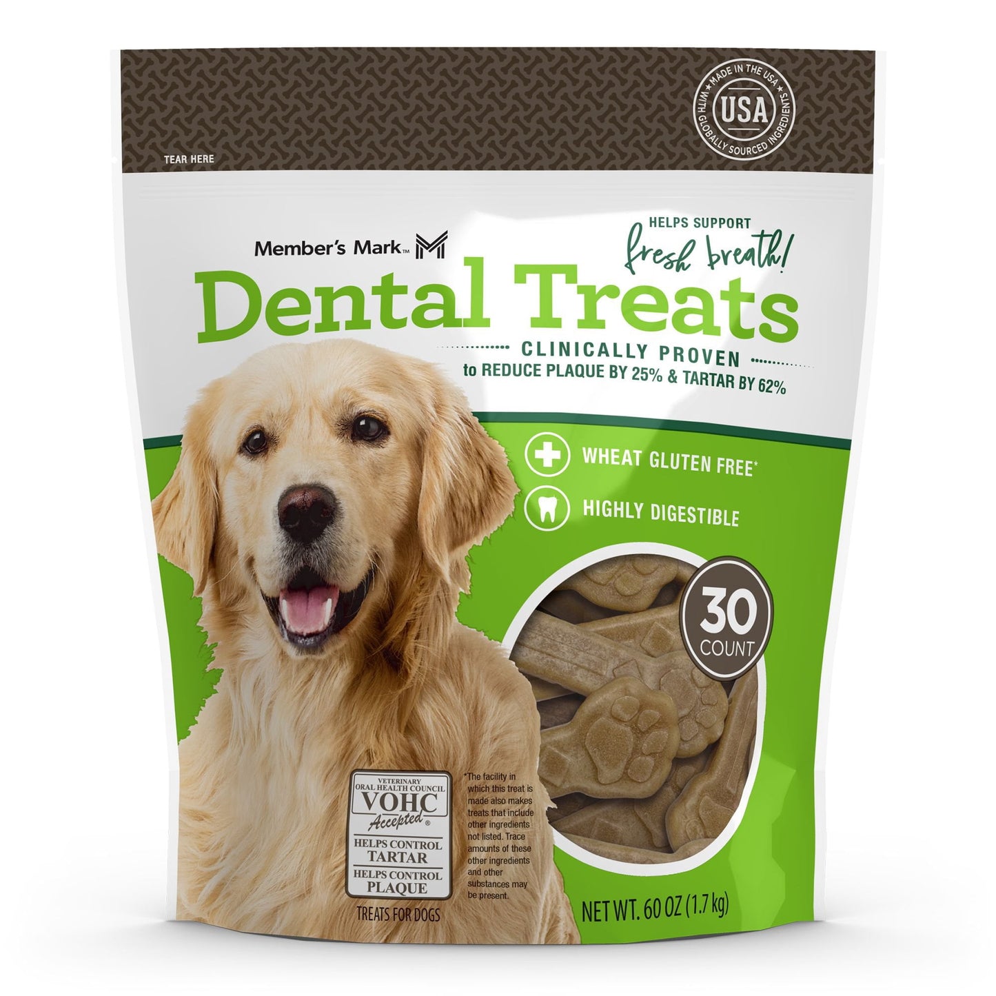 Member's Mark Dental Chew Treats for Dogs 30 ct