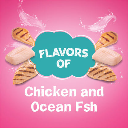 Friskies Land & Sea Adventures, Chickn and Ocean Fish Flavored, Adult Dry Cat Food, 32 lbs