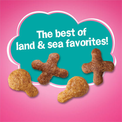 Friskies Land & Sea Adventures, Chickn and Ocean Fish Flavored, Adult Dry Cat Food, 32 lbs