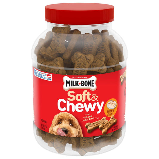 Milk-Bone Chicken Recipe Soft Chewy Dog Snacks 37 oz