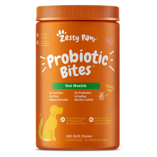 Zesty Paws Probiotic Bites Pumpkin 160 ct