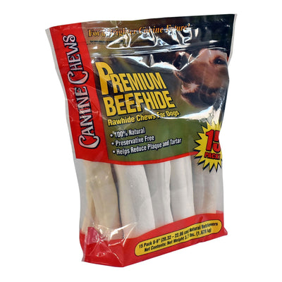 Canine Chews Premium All-Natural Beef Hide Canine Retrievers 15 ct