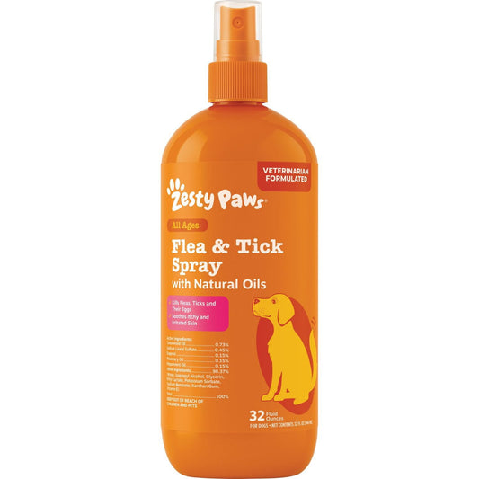 Zesty Paws Flea and Tick Spray 32 fl oz