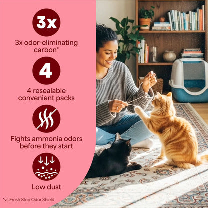 Fresh Step Heavy Duty Odor Block Multi-Cat Clumping Cat Litter with Febreze Freshness, 42 lb