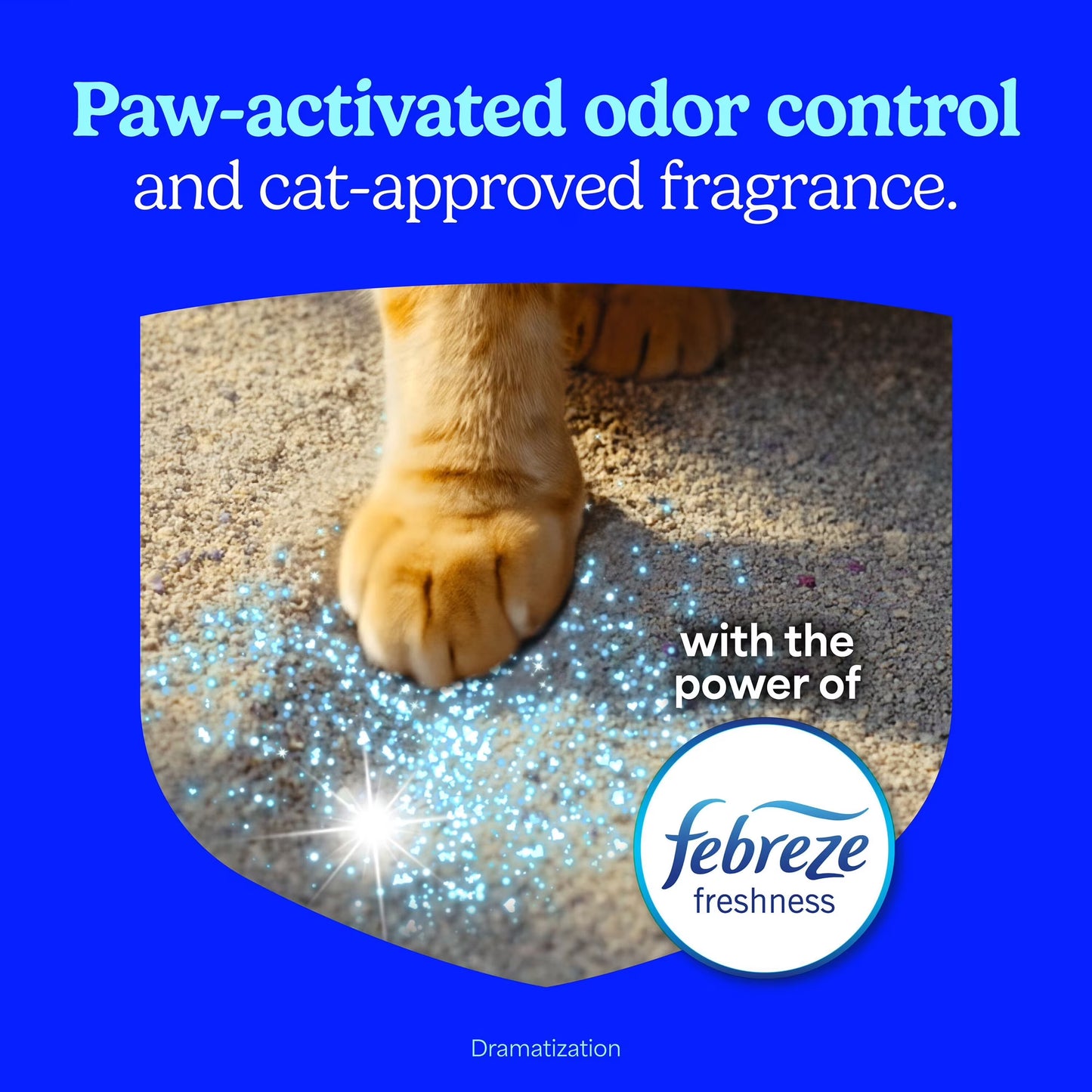 Fresh Step Heavy Duty Odor Block Multi-Cat Clumping Cat Litter with Febreze Freshness, 42 lb