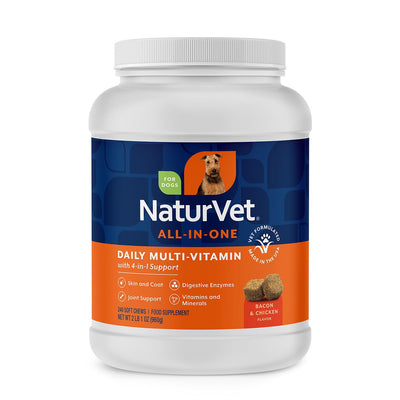 NaturVet Daily Multi-Vitamin All-In-One Supplement for Dogs 240 ct