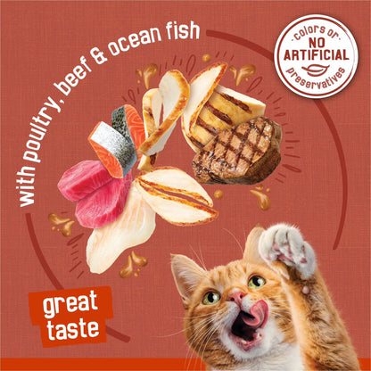 Purina Friskies Wet Cat Food Gravy Variety Pack Meaty Bits, & Prime Filets, 60 ct., 5.5 oz. Cans
