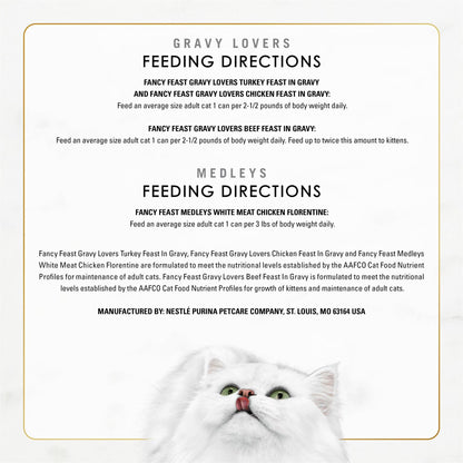 Purina Fancy Feast Variety  Poultry Pack, Wet Cat Food, 48 ct., 3 oz