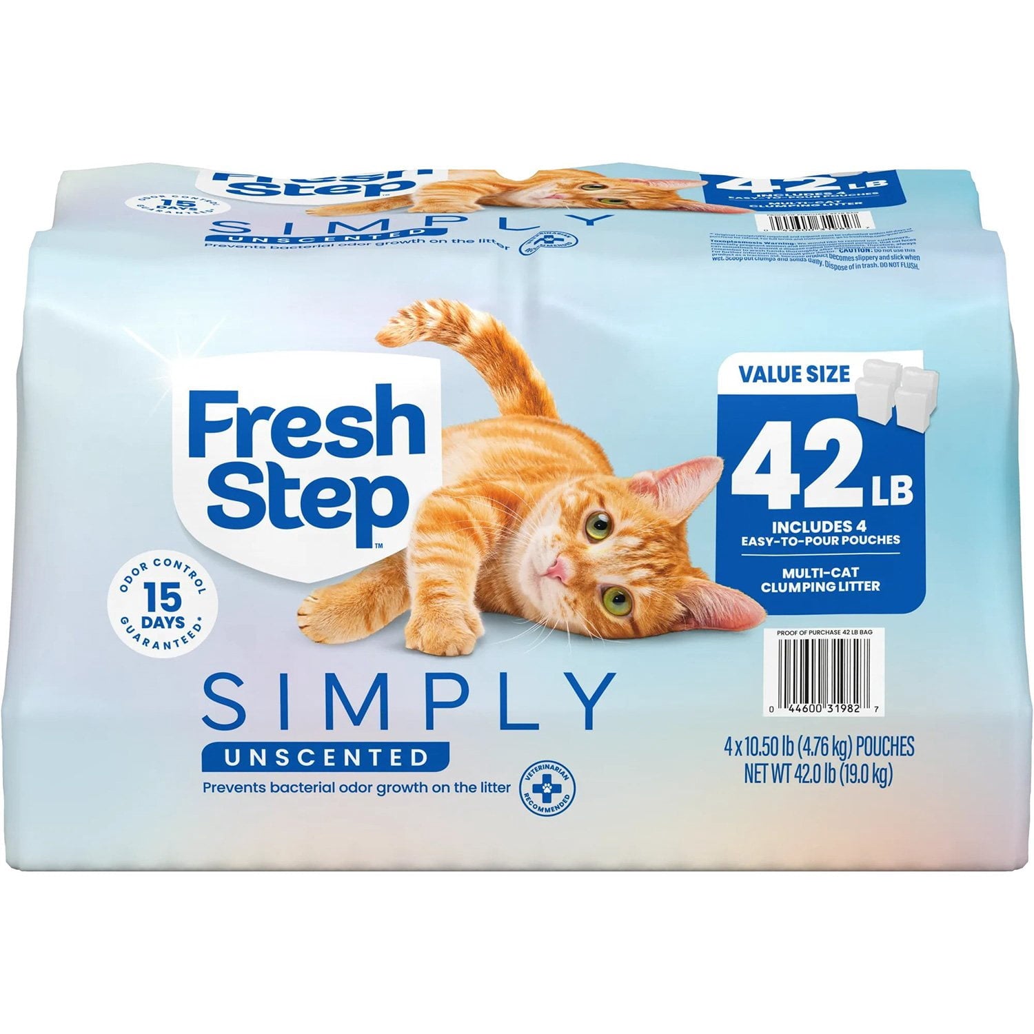 Fresh Step Simply Unscented Multi Cat Clumping Litter 42 lbs
