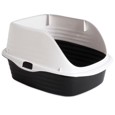 Arm & Hammer Rimmed Cat Litter Box with High Sides and Microban, Made in USA