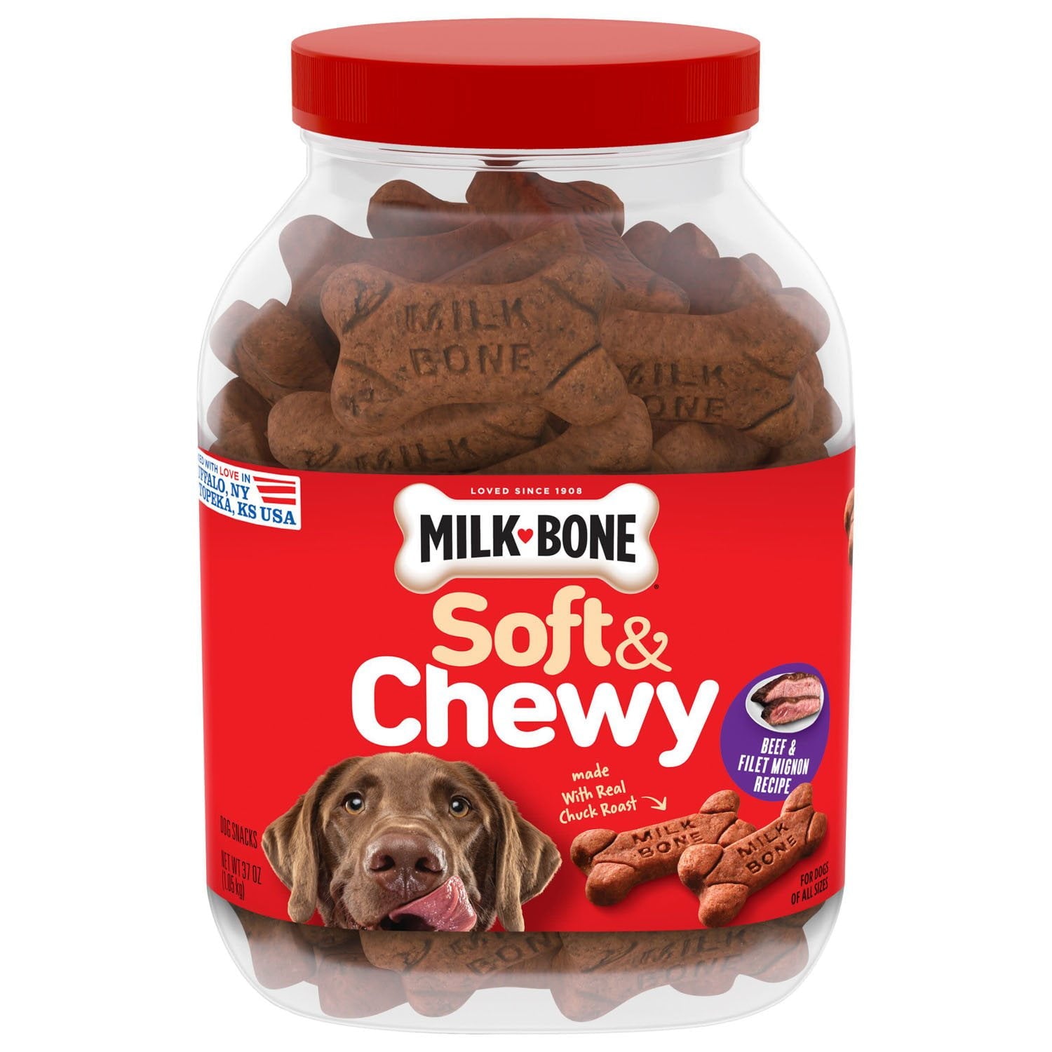 Milk-Bone Soft Chewy Beef Filet Mignon Dog Treats 37 oz