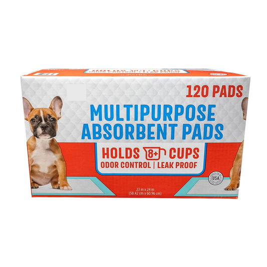 Multipurpose Absorbent Training Pads, 23" x 24",120 ct. Made in the USA