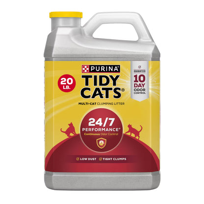 Purina Tidy Cats 24/7 Performance Clumping Scoop Cat & Kitty Litter for Multiple Cats - 20lbs