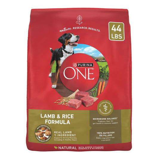 Purina ONE SmartBlend Natural Lamb and Rice Adult Dry Dog Food 44 lbs