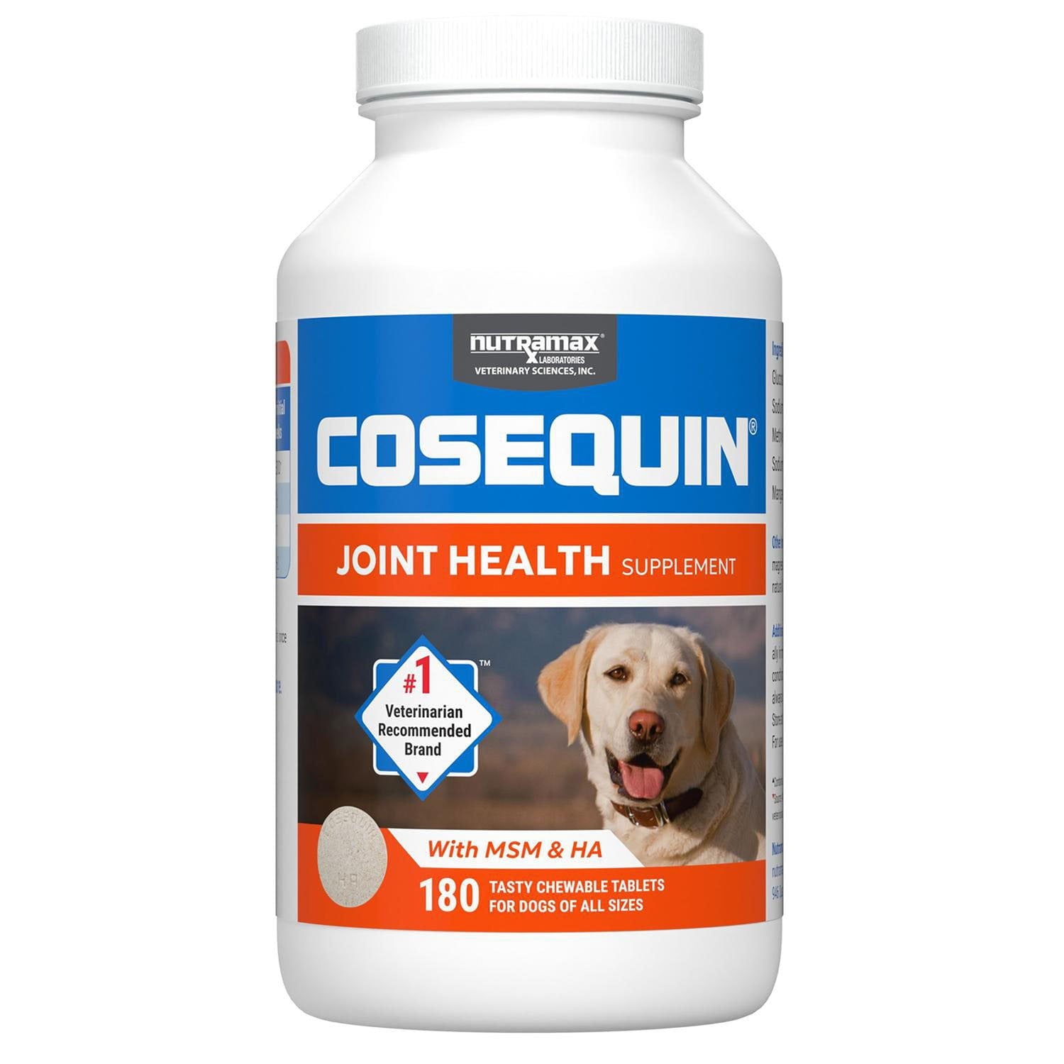 Nutramax Cosequin Maximum Strength Joint Health Dog Supplement MSM Hyaluronic Acid 180 ct