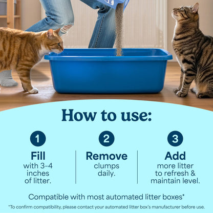 Fresh Step Heavy Duty Odor Block Multi-Cat Clumping Cat Litter with Febreze Freshness, 42 lb