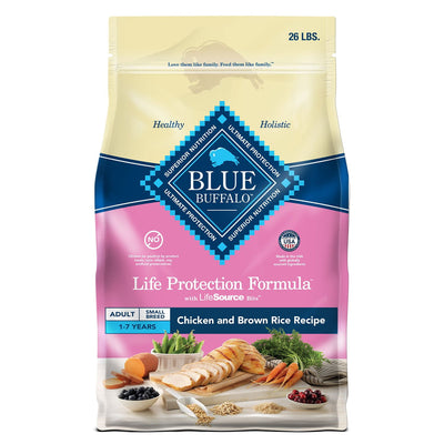 Blue Buffalo Life Protection Formula Chicken Brown Rice Adult Small Breed Dry Dog Food 26 lbs
