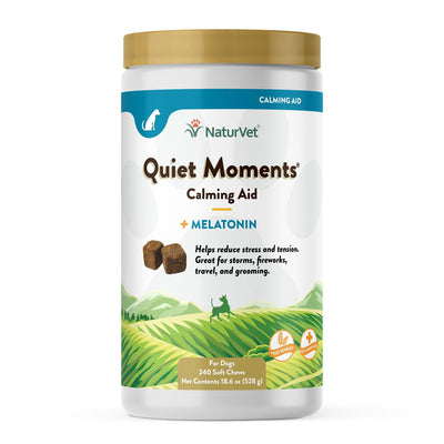 NaturVet Quiet Moments Plus Melatonin Soft Chews for Dogs 240 ct