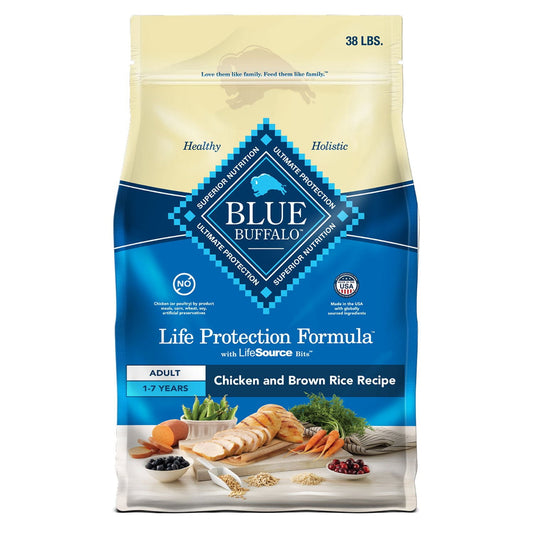 Blue Buffalo Life Protection Formula Chicken and Brown Rice Adult Dry Dog Food 38 lbs