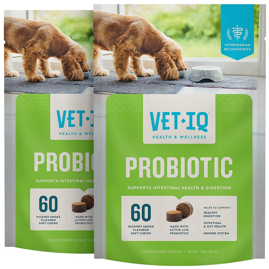 VETIQ Probiotic Soft Dog Chews Hickory Smoke 60ct 2pk