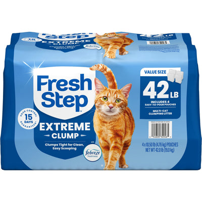 Fresh Step Extreme Clump Multi Cat Clumping Litter with Febreze Freshness 42 lbs