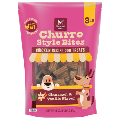 Member's Mark Churro Style Bites Chicken Recipe Dog Treats 3 lbs