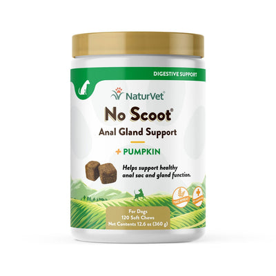 NaturVet No Scoot with Pumpkin Soft Chews for Dogs 120 ct