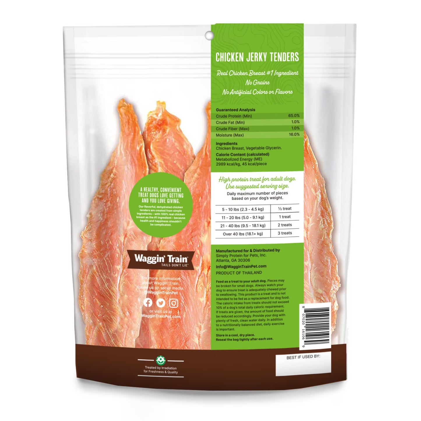 Waggin Train Chicken Jerky Dog Treats, 36 oz